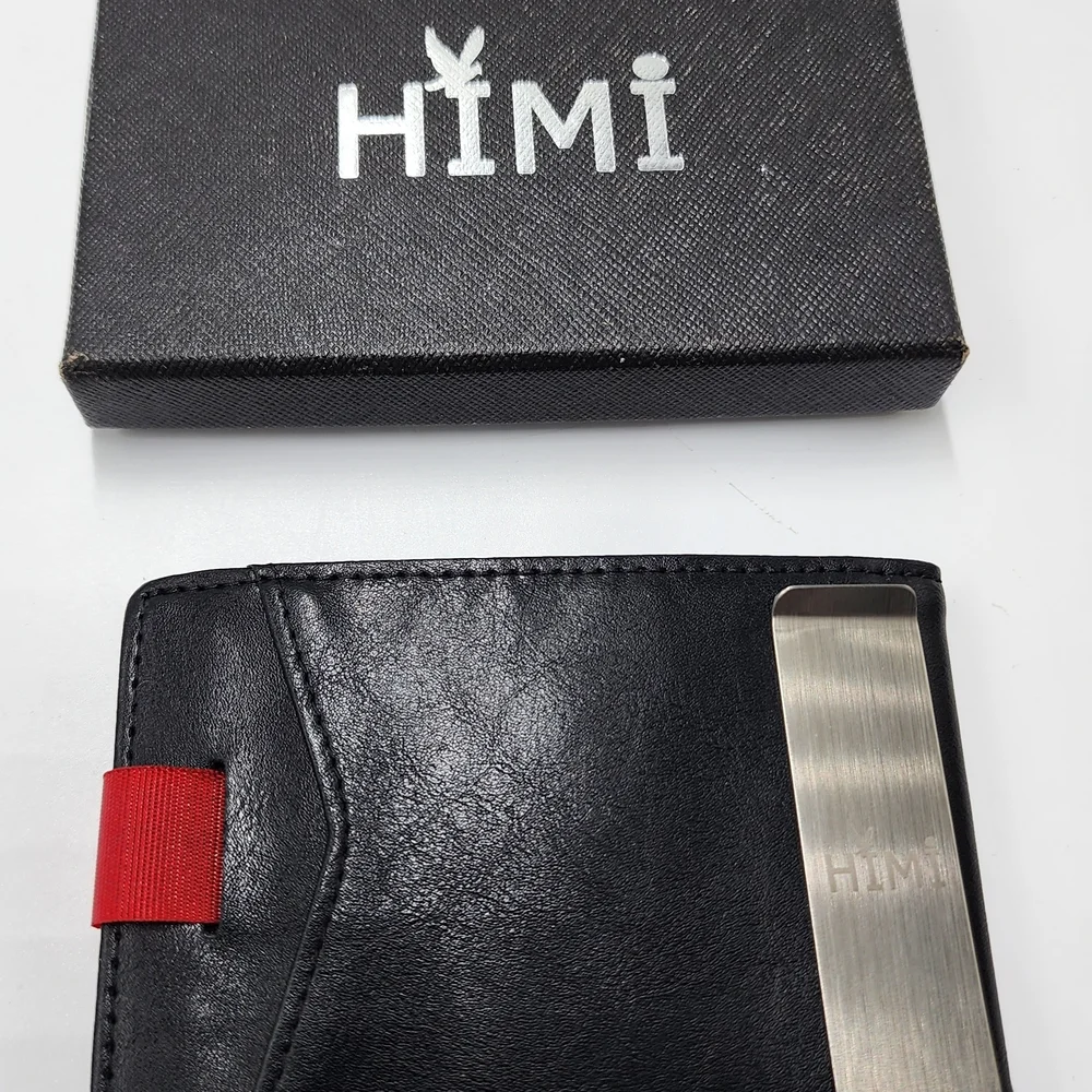 HIMI Men's Wallet Black Leather Bifold - NWOT